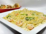 Shrimp Alfredo with Broccoli