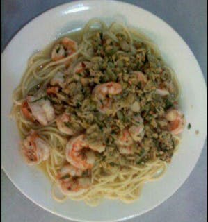Shrimp Marinara over Pasta