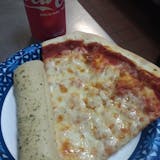 Cheese Pizza Slice, Cheese Filled Breadsticks & Drink Lunch