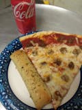 Sausage Pizza Slice, Cheese Filled Breadsticks & Drink Lunch