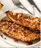 Pecan Crusted Chicken with Grilled Zucchini Lunch