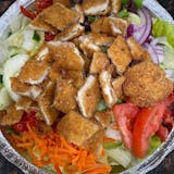 Chicken Cutlet Over Garden Salad