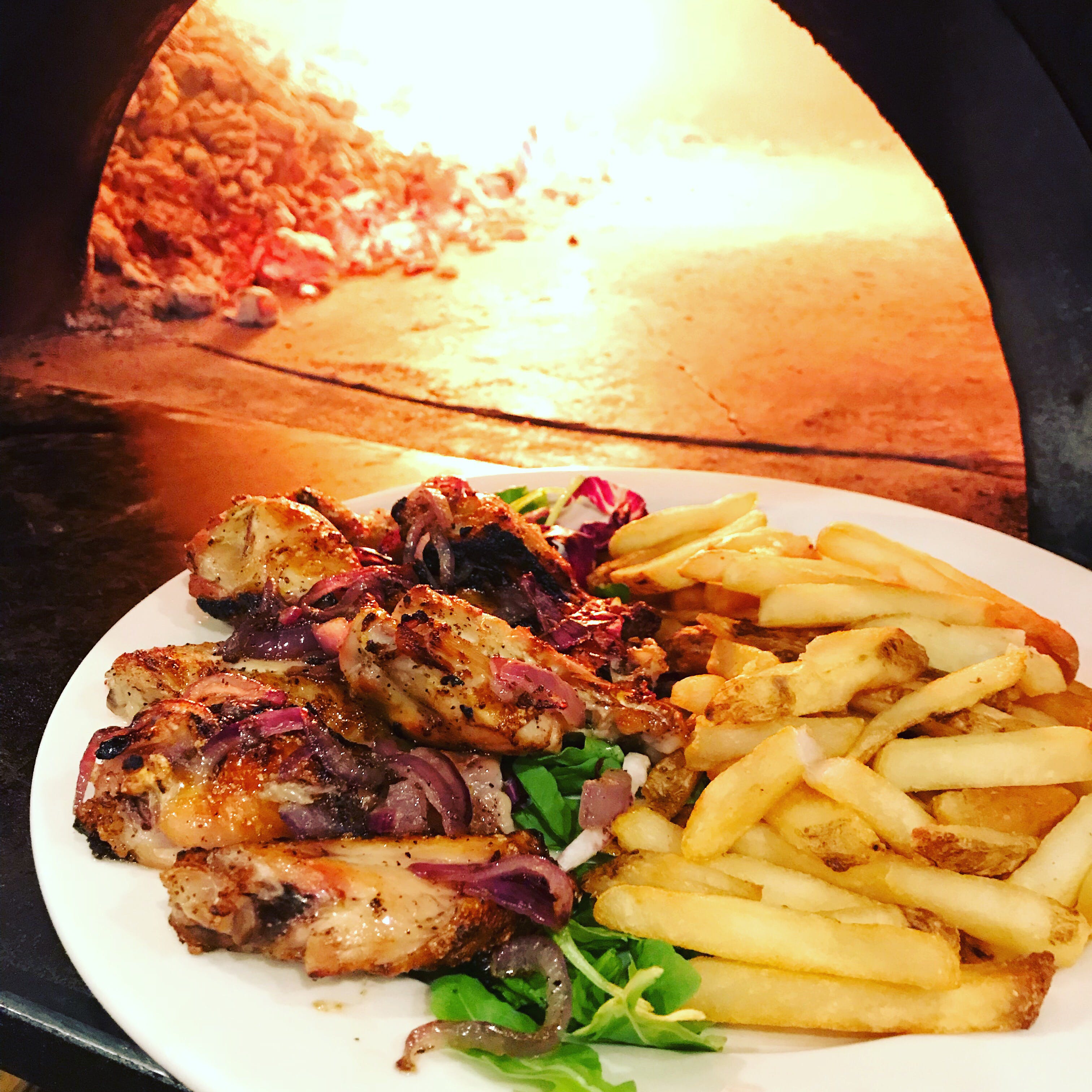 BBQ Wings with Fries