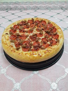 Three Meat Pizza