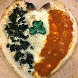 1 Large Heart Shaped Pesto Crust Irish ☘️ Pizza Special