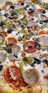 The Works Red Pizza