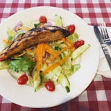 Grilled Salmon over Salad
