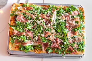Prosciutto, Arugula & Goat Cheese Pizza
