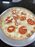 White Pizza with Garlic & Fresh Tomatoes