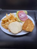 Chicken Burger with Fries Brunch