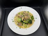 Cavatelli with Sausage & Broccoli in Garlic & Oil