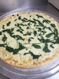 White Spinach & Garlic Pizza