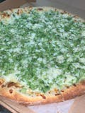 White Broccoli Round Pizza