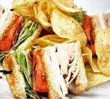 Turkey & Cheese Club Sandwich