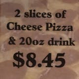 2 slices cheese pizza & 20oz fountain soda