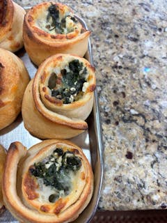 Spinach & feta pinwheel