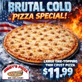 LARGE ONE TOPPING THIN CRUST