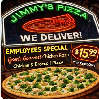 Tyson's Gourmet Chicken Thin crust Pizza