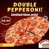 Double Pepperoni large thin crust Pizza Special