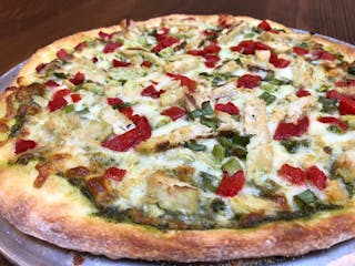 Chicken on the Green Pizza