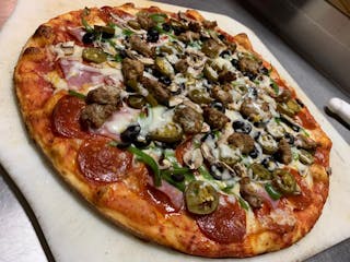 Four Topping Cheese Pizza