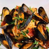 Mussels Over Pasta