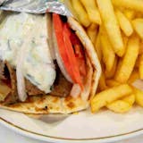 Gyro Platter with Fries & Can of Soda