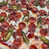 Pepperoni, Bacon & Jalapenos Pizza