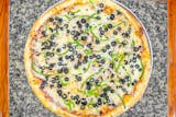 H3 - Vegetarian, Broccoli, Peppers, Onion, Mushrooms & Spinach Pizza