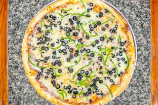 H3 - Vegetarian, Broccoli, Peppers, Onion, Mushrooms & Spinach Pizza