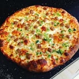 Sausage & Broccoli White Pizza