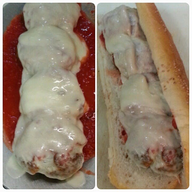 Meatball Parmigiana Sandwich
