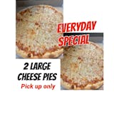 2 large Cheese Pizza Special 16”