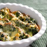 Broccoli with Melted Cheese & Garlic