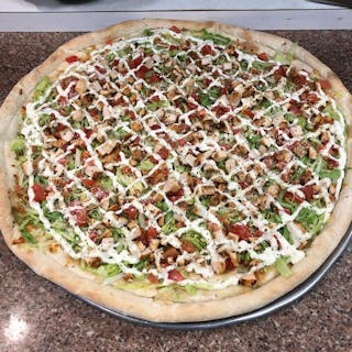 Grilled Chicken Salad Pizza