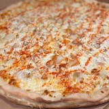 #8 Buffalo Grilled Chicken, Caramelized Onions, Gorgonzola Pizza