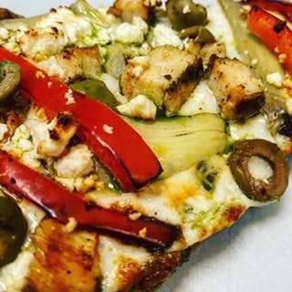Pesto Greek Pizza