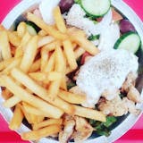 #68 Greek Chicken Souvlaki Platter