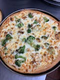 Chicken Broccoli Alfredo Pizza