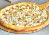 Seafood Alfredo Pizza