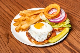 Brickhouse Burger with Waffle Fries