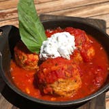 Wood Fired Veal Meatballs with Ricotta Cheese