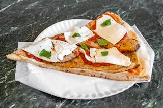 Eggplant Pizza with Fresh Mozzarella & Marinara