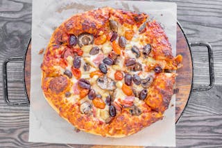 Focaccia Capricciosa Pizza