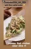 Chicken Caesar Salad Pizza Slice