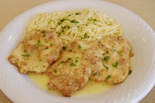 Chicken Francese with Pasta