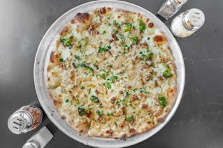 Chicken Broccoli Alfredo Pizza