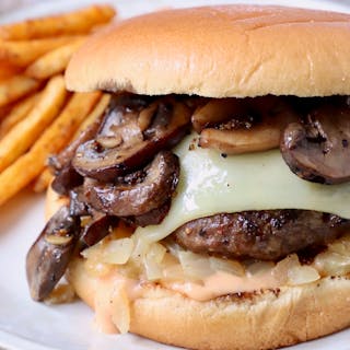 Spicy Mushroom Cheese Burger