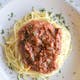 Spaghetti with Meat Sauce Platter