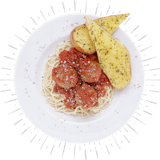 Spaghetti with Sausage Links
